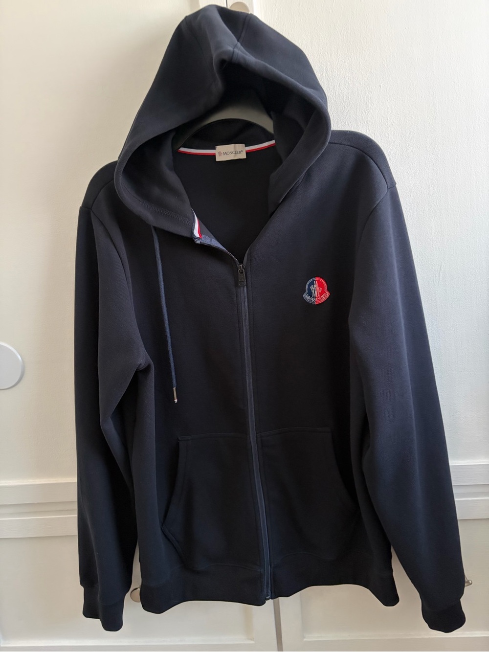 Moncler Men's Logo Zip-Up Hoodie Black Color Excellent Shape Like New